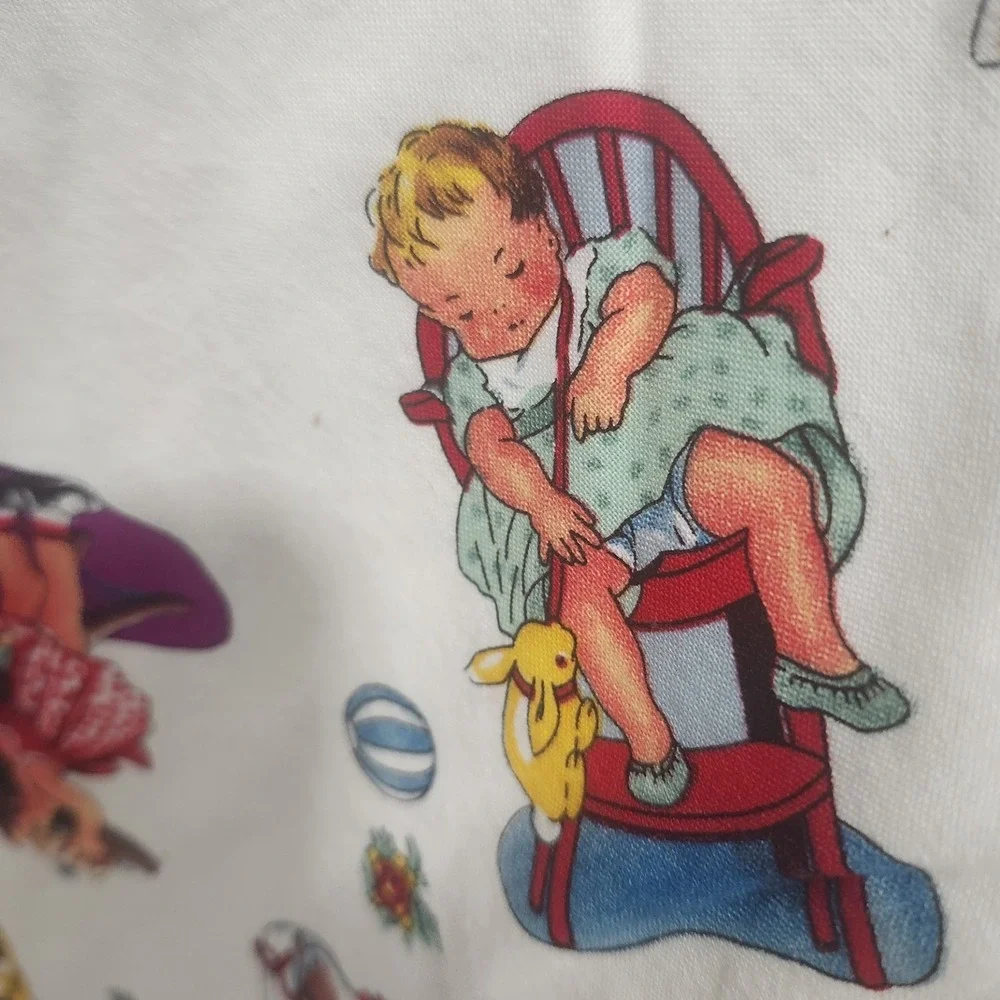 Handmade Baby‎ Blanket Retro Storybook Kids Print Soft Thick Nursery Bedding